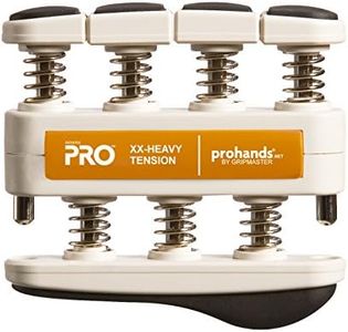Prohands PRO Hand Exerciser, Finger Exerciser (Hand Grip Strengthener), Spring-Loaded, Finger-Piston System, Isolate and Exercise Each Finger, (13 lb XX-Heavy Tension, Orange-Pro)