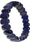 aldomin Blue goldstone Crystal Bracelet for Women Men Natural Healing Healing Gemstone Adjustable Bracelet for Yoga Best For Gift