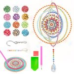 Girls Gifts 3-6-9 Years Old,Diamond Painting Crafts for Kids 3 6 9 12 Year Old Birthday Gift Ideas Mandala Wind Spinner for Window Garden Decor Art Kits for Kids Best Girl Gift Present Age 4-11