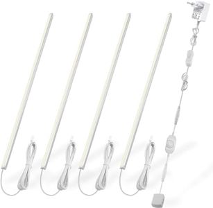 Cefrank LED Vitrine Kit d'éclairage en Forme de V – Lot de 4 lampes sous-unité à intensité variable,Barres Lumineuses de 30 cm,Total de 1200lm,Tous les Accessoires Inclus, 12W (Blanc, 6000k)