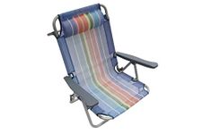 Homecall Folding Beach chair with rainbow textilene adjustable backrest