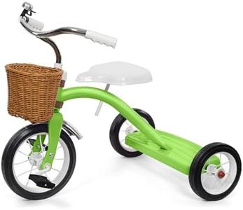 KRIDDO Classic All Metal Toddler Trike, Gift for Boys and Girls Ages 2 to 4 Year Old, Tricycle for 1 to 3 Year Olds, Sturdy Rear Deck, Deluxe Steer and Ergonomics Grip, Indoor and Outdoor, Green