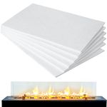 Pangda 6 Pcs Tabletop Fire Pit Ceramic Wool Wick Bioethanol Fuel Table Top Bowl to Extend Burning Time Firepit Sponge Ceramic Fiber Insulation Cotton Core for Bioethanol Rubbing Alcohol (8x12 In)