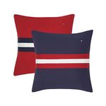 Tommy Hilfiger Colour Block Cushion Cover, 100% Cotton, red, 40x40 cm