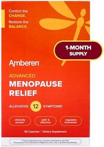 Amberen: Safe Multi-Symptom Menopause Relief. Clinically Shown to Relieve 12 Menopause Symptoms: Hot Flashes, Night Sweats, Mood Swings, Low Energy and More. 1 Month Supply