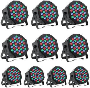 10PCS Stage Lights 36LEDs RGB LED Par Lights DMX Sound Activated Wash Light Stage Lighting Effect for Wedding Parties Church Club DJ Live Show Decoration