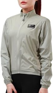 INBIKE Cycling Jacket for Men Women, Windproof Lightweight Packable Running Windbreaker, Breathable Quick Dry Reflective Biking Coat with 2 Pockets Green X-Large