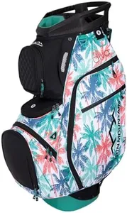 Sun Mountain Women's Diva Lightweight Cart Golf Bag 14-Way Top - 8 Pockets, Smart Dual Strap System, Push-Electric-Riding Cart Compatible Compression Base, 2025 Model - Black-Palm