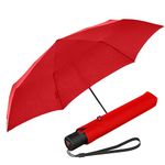 Knirps Ultra U.200 Medium Duomatic Pocket Umbrella - Automatic Open/Close - Storm Proof - Windproof, red, M