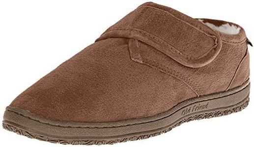 Old Friend Men's Adjustable Strap Slipper, Chestnut Ii, 9 X-Wide