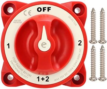 Aramox Battery Disconnect Switch, Battery Disconnect Switch 4 Gear Position Power Off Isolation Switch for Marine Boat Yacht RV
