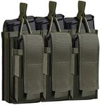Tactical Mag Pouch for Rifle and Pistol, Open-Top Molle Double/Triple Magazine Pouches Holder Carrier for M4 M14 G36 HK416 Magazines and Glock 17 M1911 9MM