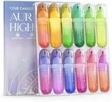 Four Candies 12 Pcs No Bleed Highlighters, Cute Pastel Highlighter Set, Soft Chisel Tip, Assorted Colors Bible Highlighter, Aesthetic Highlighters for School, Office