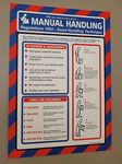 SAFE MANUAL HANDLING POSTER 400g LAMINATED A4 SIGN. Clear health and safety posters and workplace signs office sign