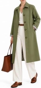 Orolay Women's Trench Coat Waterproof Single Breasted Lightweight Classic Mid-Length Coat with Deep Pockets, Spring Travel