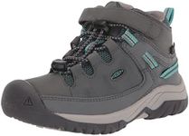 Keen unisex-child Targhee Mid Waterproof Hiking Boot, Steel Grey Porcelain, 8 US Little Kid