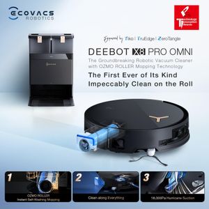 ECOVACS DEEBOT X8 PRO OMNI Robot Vacuum – Smart Mapping, Powerful Suction