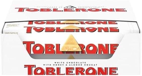 Toblerone Swiss White Chocolate Bars with Honey & Almond Nougat, 20 - 3.52 oz Bars