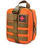 ifak Pouch molle First aid Bag EMT Tactical Pouches Rip-Away Medical Pouch Utility Rescue Emergency Trauma Accessories Tools Bag Military Belt Pouch sac de premiers secours (Orange)