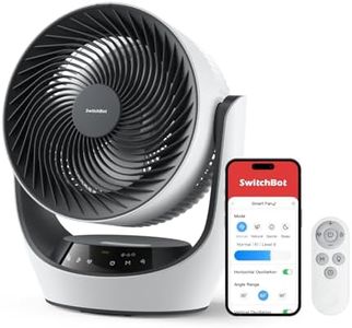 SwitchBot Smart Air Circulator Fan, Portable Battery Circulation Fan for Indoor/Outdoor Use, 22db Ultra Quiet, 9 Speeds Strong Airflow, 9H Timer, Compatible with Alexa When Paired Hub