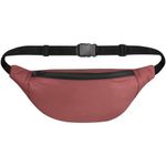 Syutm Unisex Waist Pack Travel Handy Hiking Zip Pouch Elegant Style Document Money Phone Belt Sport Bag Bum Bag for Men and Women Nylon Adjustable Strap (Red Iridescent)