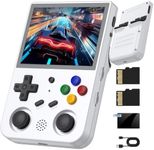 RG353V Retro Gaming Console RG353V Handheld Game Console 3.5" IPS Screen Android 11 and Linux System 64G TF Card 4420+ Classic Games RK3566 64bit Game Player Bluetooth 4.2 and 5G WiFi(White)