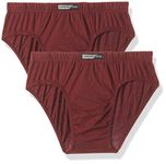 Chromozome Men's Cotton Brief (Pack of 2) (IT 12_Maroon_XL_Maroon_XL)