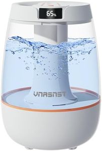 VNASNST Humidifiers for Bedroom, 3L Small Cool Mist Humidifier with Night Light, Portable USB Personal Desktop Mini Humidifier, for Baby Room,Travel,Office,Home Plant,Auto Shut-Off, Quiet 28dB, White