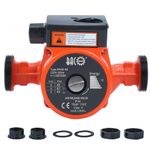 BACOENG Central Heating Pump Hot Water Circulation Heater Pump, 1-1/2" 220V BSP, 25-60/180, Orange