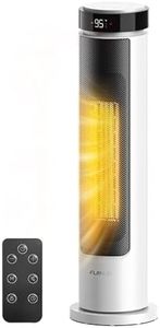 FLANUR Space Heaters for Indoor Use Large Room, 1500W Portable Heater with Remote, 5 Modes, Safety Protection & Child Lock, 12H Timer, 70° Oscillating Room Heater for Bedroom, Home, Office, White