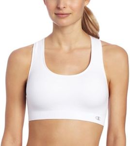 Champion Women's The Infinity Racerback Sports Bra, White, Medium US