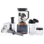 Oster Pro Series Kitchen System with XL 9-Cup Tritan Jar, Food Processor, 2 Blend-n-Go Cups, Mini Jar and Tamper Tool, Dark Blue