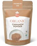 SPICY ORGANIC Ground Cinnamon Powder 4 oz. - Fresh Spice Seasoning for Tea, Coffee, Desserts, Oatmeal, Yogurt, Smoothies, and Trail Mix - USDA Organic Certified and Non-GMO