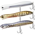 TRUSCEND Fishing Lures for Bass Trout Double Floating Rotating Tail Whopper Swimbaits Bass Lures Freshwater Saltwater Bass Fishing Plopper Lures Kit Lifelike Teasers Fishing Gifts for Men