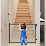 Panana Retractable Baby Gate for Stairs, 0-150cm Mesh Dog Gate for House Doorways Hallways, 86cm Tall Extra Wide Child Safety Gate for Kids Pets, Indoor and Outdoor(White)