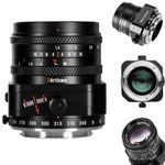 7artisans 50mm F1.4 Tilt Camera Lens Half-frame APS-C,2 in 1 Compatibility Large Aperture Prime Lens Manual Portrait Lenses Miniature Landscape Lilliput Shooting for Sony E(Black)