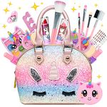 Kids Makeup Sets For Girls - Unicorn Teenage Washable Make Up Starter Kit, Childrens Princess Pretend Play Games Toys Presents, Little Girl Birthday Gifts Set For Age 3 4 5 6 7 8 9 10 11 12 Year Old