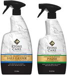 Stone Care International Granite Stone Cleaner and Polish Combo for Granite Marble Soapstone Quartz Quartzite Slate Limestone Corian Laminate Tile Countertop