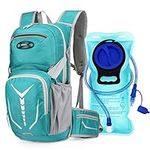 MSTOKIN Hydration Backpack Hiking Backpacks with Water Bladder for Women Man Kids Water Backpack Hydration Pack for Cycling Lightweight Waterproof Hiking Bag for Camping Outdoor Activities(Geen)