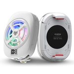 EvoFox Hailstone S Phone Cooler for Gaming | 15W 3 Level Cooling | 5000 RPM 7-Blade| Clamp Mount | RGB | Semiconductor Tech | Type-C Powered & Display | Compatible for Android and iPhones (White)