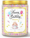 VEGISHINE Birthday Candles Gifts for Women, Birthday Gifts for Women Men, 9 oz Happy Birthday Candle with Vanilla Birthday Cake Scent, Birthday Gifts for Women Friendship Ideas