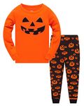 TEDD Boys Pyjamas Halloween Costumes for Kids Nightwear Cotton Toddler Clothes Girls Fun Sleepwear Unisex Pumpkin Lantern Long Sleeve 2 Piece PJs Sets 11-12 Years