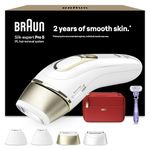 Braun IPL Silk Expert Pro 5, At Home Hair Removal, Alternative For Laser Hair Removal, Includes Pouch, Wide Head, 2 Precision Heads And Venus Razor, Gift For Women, White/Gold, PL5387
