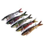 Joyeee 5 Pack Fishing Lure Kit for Trout, 5.4 Inch Bass Multi Jointed Swimbaits Lures Kits with Storage Box, Freshwater Saltwater Bass Lifelike Fishing Lures Hooks Fishing Gifts #37