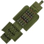 GUGULUZA 12Gauge Ammo Bag Tactical 25 Rounds Molle Shotshell Pouch Holder Shotgun Shell Carrier(Army Green)