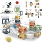 Marble Run for Kids 4-8, Magnetic Building Toy Stacking Block Sets, 41 Pieces STEM Activities Blocks for Ages 5-7, Marble Maze Montessori Toys Best Birthday Gifts for Kids Age 3-8 Boys and Girls