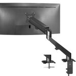 VIVO Articulating Single 17 to 27 inch Pneumatic Spring Arm Clamp-on Desk Mount Stand, Fits 1 Monitor Screen with Max VESA 100x100, Black, STAND-V101O