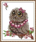 YEESAM ART Cross Stitch Kits Stamped for Adults Beginner Kids, Owl Dragonfly Flowers 11CT 28×38cm DIY Embroidery Needlework Kit with Patterns Needlepoint Christmas