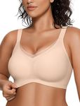 OEAK Womens Wireless Bras V Mesh Co