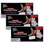 Mont Marte Make n Bake Polymer Clay 400g - Titanium White-3PACK